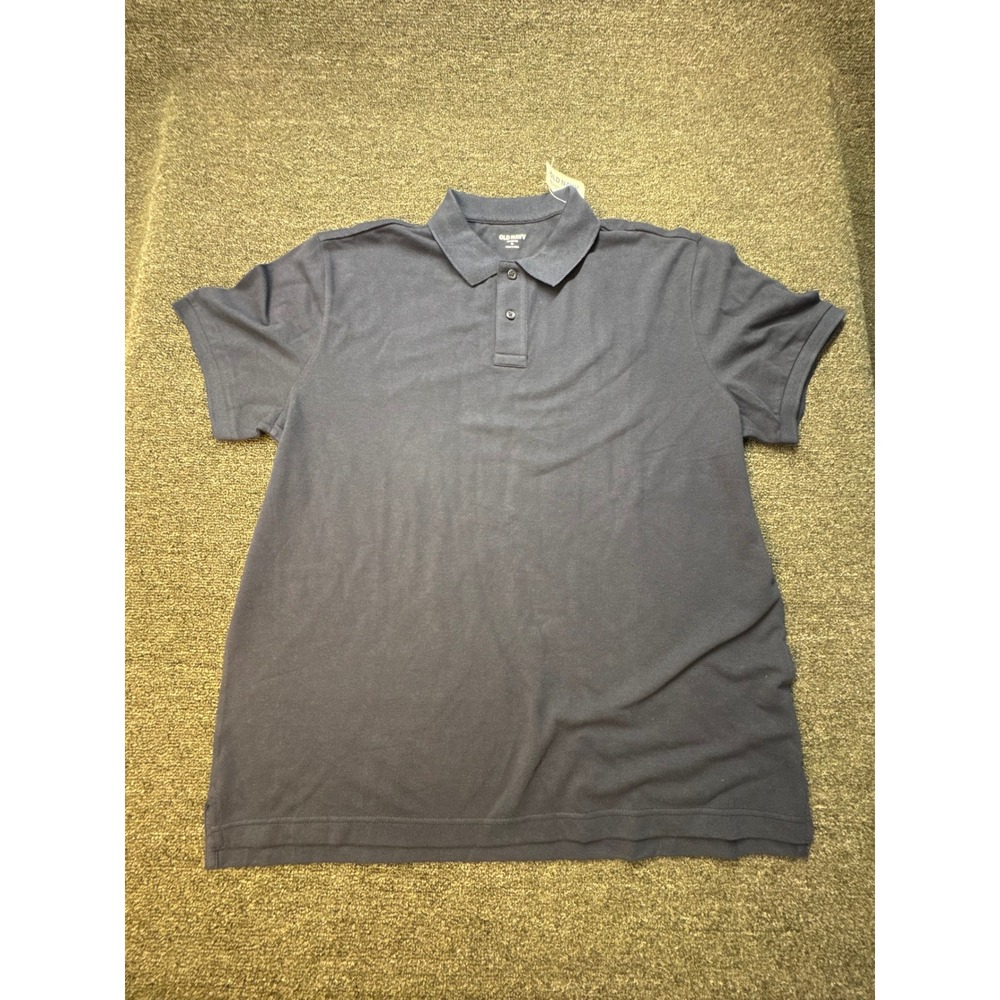 Old Navy Polo Shirt Mens XL Classic Fit Navy Blue Short Sleeve NEW